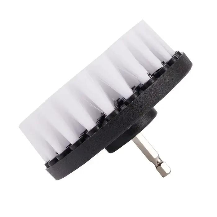 Tête de brosse de forage, 4 pouces, brosses souples, fixation pour tapis, cuir, rembourrage, nettoya