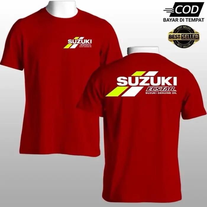 T-shirt à manches courtes pour hommes et femmes, 100% coton, imprimé graphique de moto Suzuki, T-shi