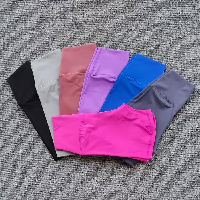 Short de sport taille haute femme Yoga course à pied Nylon élastique effet push-up fessier