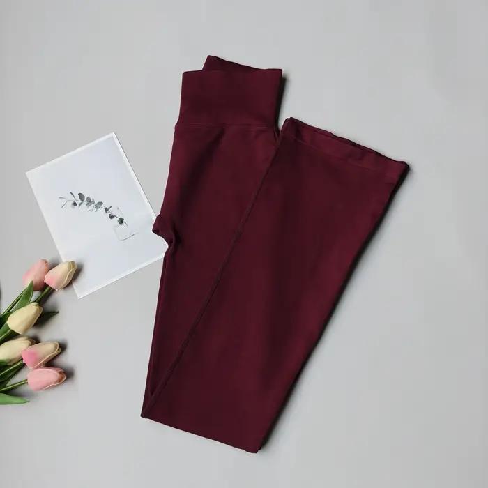 Leggings de Yoga évasés taille haute sans couture, pantalons de Fitness à cloche pour femmes, Leggin