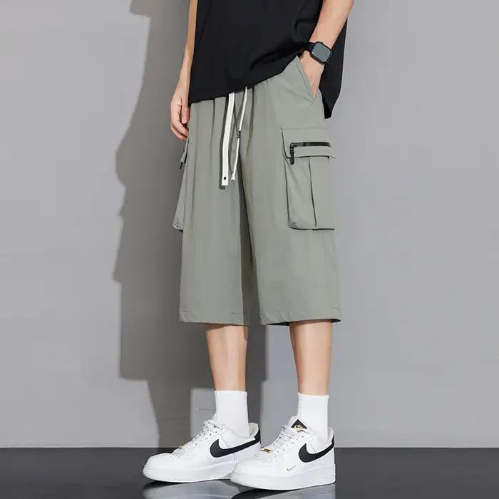 Été mince Style lâche sport décontracté pantacourt été homme Shorts Cargo court-fitting hommes Short
