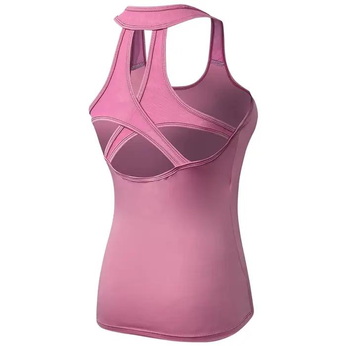 2023 dessus de Yoga gilet pour femmes haut de Sport Fitness chemise de Sport hauts de Yoga femme t-s