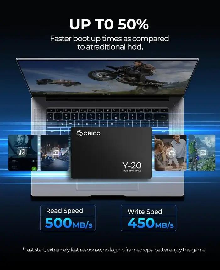 ORICO SATA III SSD 2.5 "disque SSD interne 3D NAND 512GB 1 to 2 to 4 to jusqu'à 550 mo/s pour mettre