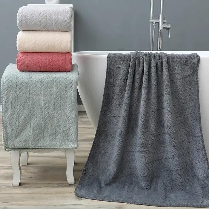 Serviette de Bain Épaisse en Velours pour Homme et Femme, Grande Absorption d'Eau, ne se Décolore pa