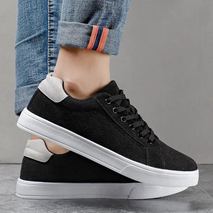 Chaussures de skateboard noires confortables pour hommes - Baskets anti-irritation premium