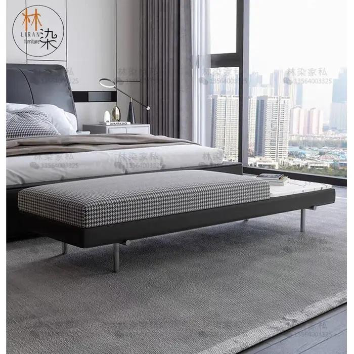 Pouf doux escabeau Salon nordique design hôtel luxe mode gain de place pied Tabouret chambre décor T