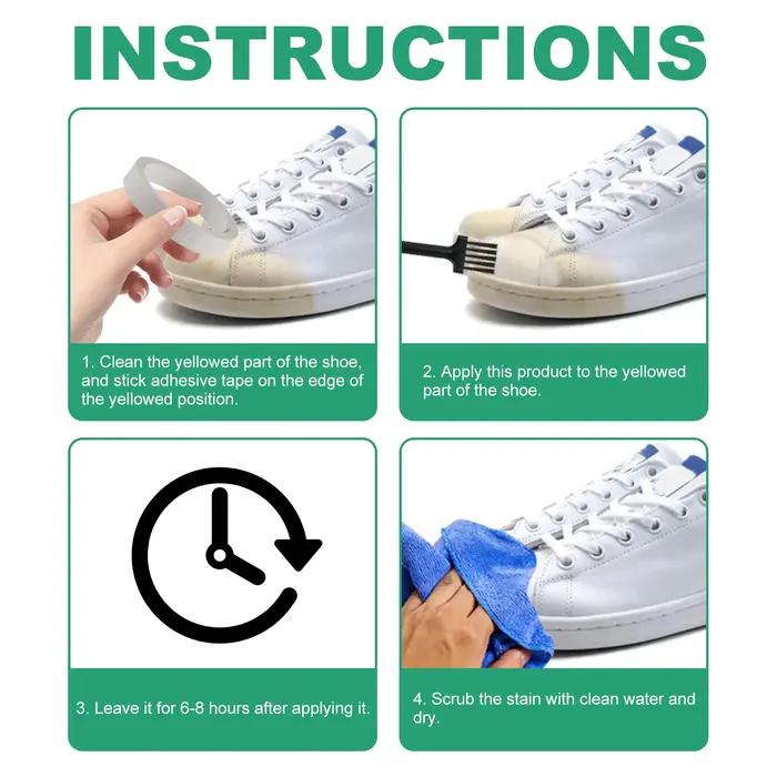 Jue-Fish-Gel jaune pour enlever l'd'effets des chaussures, nettoyage instantané sans SAF