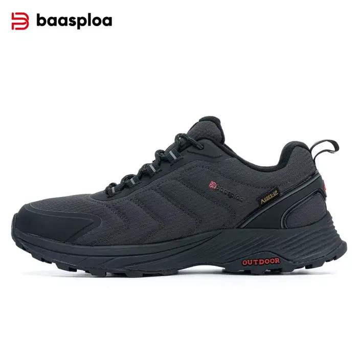 Baasploa hommes chaussures de randonnée résistant à l'usure antidérapant extérieur baskets mode anti
