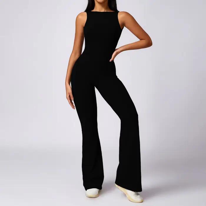 Ensemble yoga femme une pièce - Combinaison fitness legging body nouveau sport été