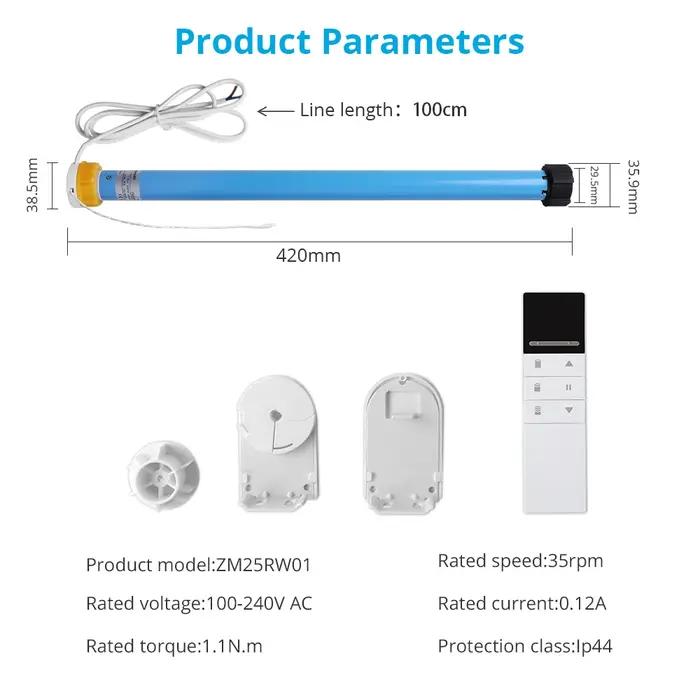 Zemismart – moteur de store électrique WiFi, moteur automatique pour Tube de 37mm 38mm, fonctionne a