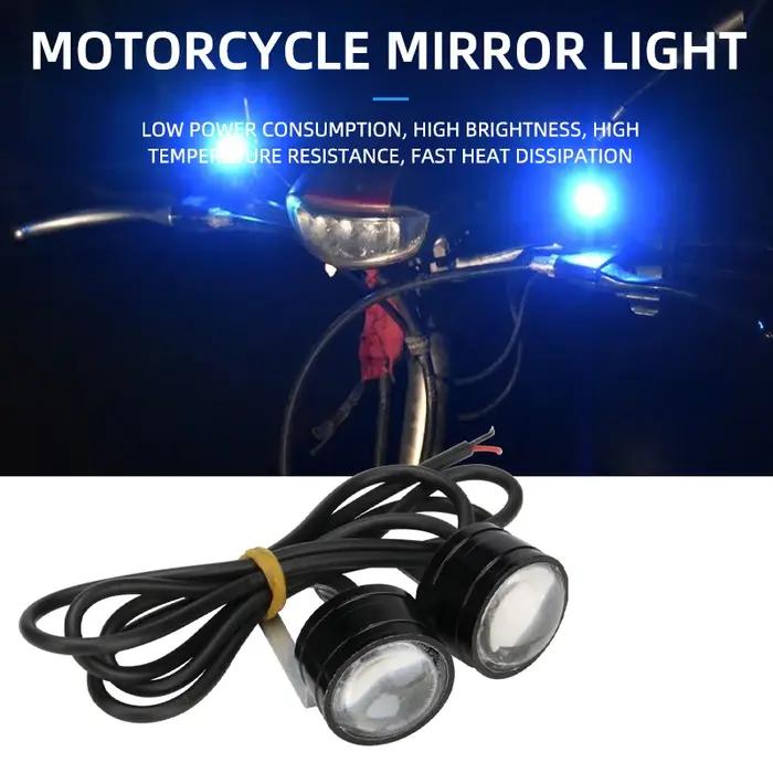 2 pièces Moto oeil d'aigle lampe de conduite feu de signalisation universel pour Moto Scooter Modifi