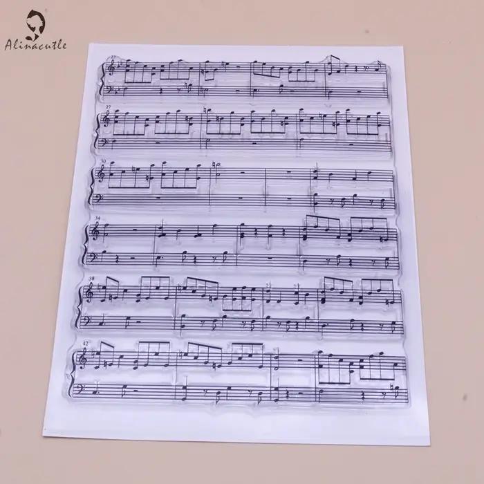Alinacutle timbres clairs fond de musique bricolage Scrapbooking carte Album papier artisanat caoutc