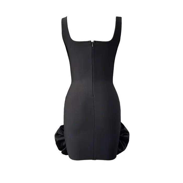 Femmes Sexy volants vêtements d'été 2025 nouvelle robe de pansement sans manches Club fête Mini robe