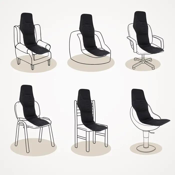 Masseur de dos électrique infrarouge, chaise de Massage complète du corps, coussin chauffant, vibrat