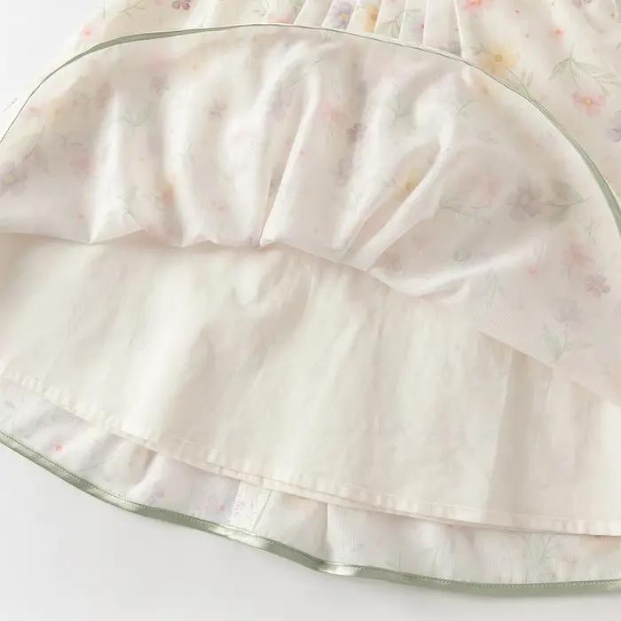 Robe de princesse d'été pour enfants Dave Bella, robe à fleurs à manches courtes pour filles, style
