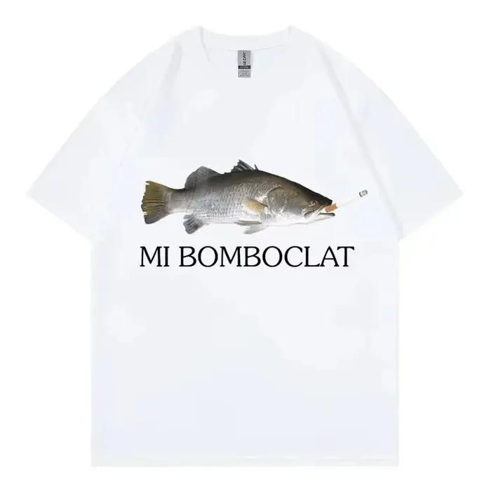 T-shirt manches courtes pour hommes et femmes, humoristique, bombardier, poisson Meme, tendance, Y2k