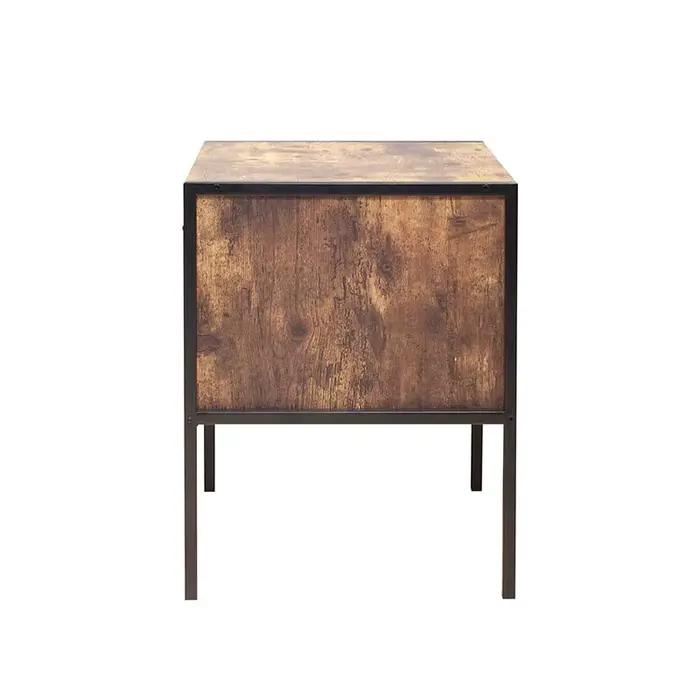 Table de nuit de style industriel, ensemble de 2 pièces