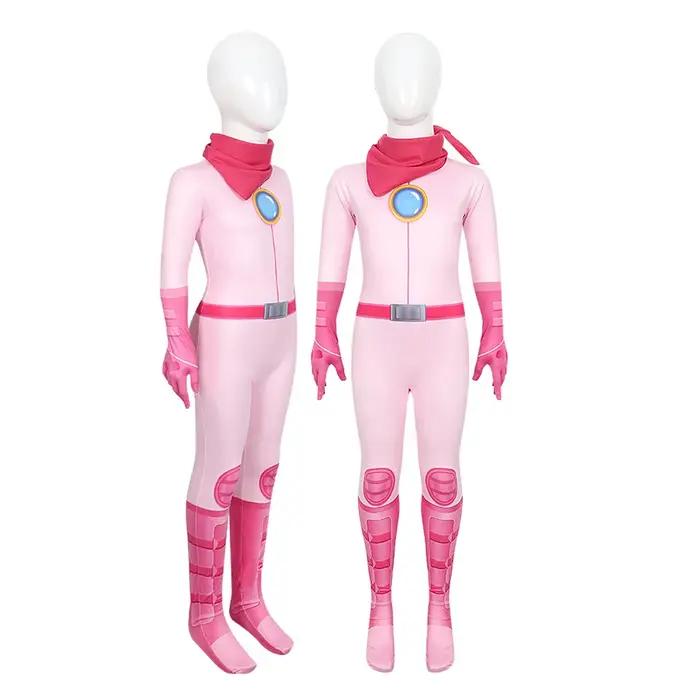 Robe de princesse pêche pour filles, vêtements de jeu de rôle Rosalina, Costume de Cosplay, vêtement