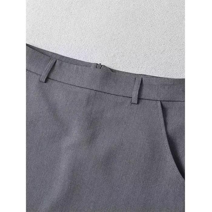 Mooyufon femmes mode solide dos fermeture éclair a-ligne Mini jupe Vintage taille haute femme Chic d