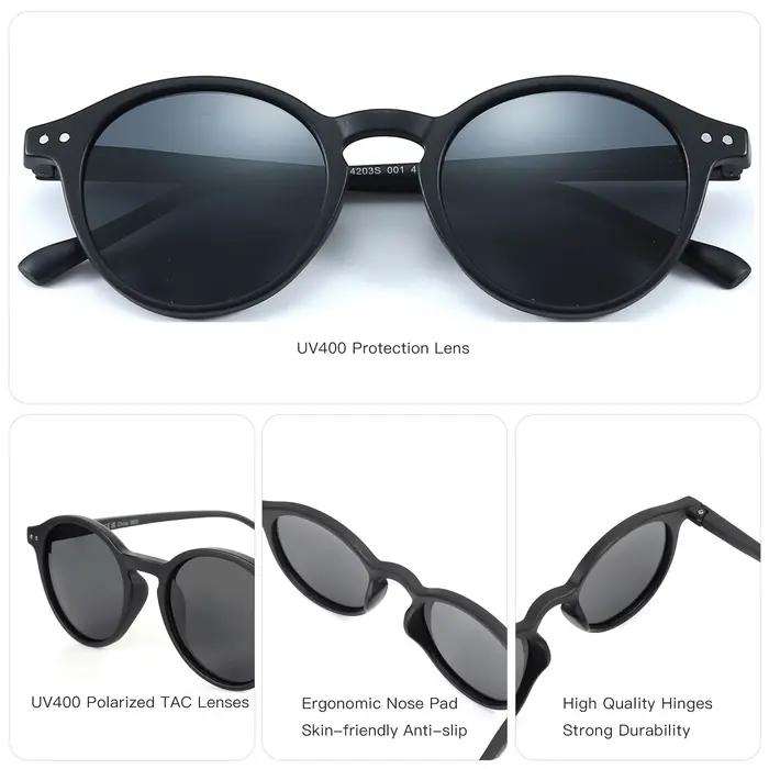 ZENOTTIC rétro lunettes de soleil polarisées 2023 2024 hommes femmes Vintage petit cadre rond