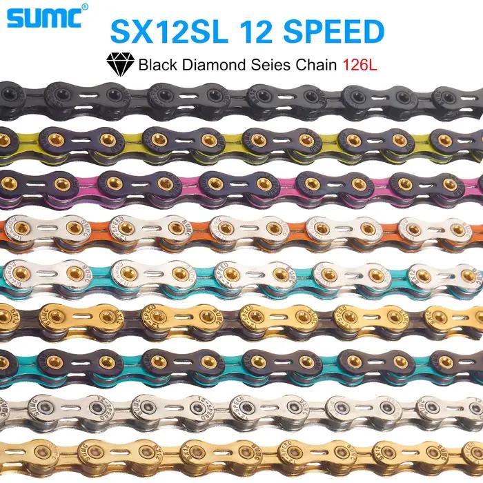SUMC chaîne de vélo diamant 12 vitesses vtt vélo de route de montagne Ultra léger et Durable chaîne