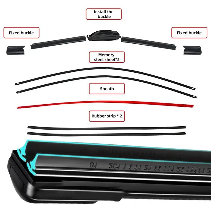 Balai d'essuie-glace de voiture pour Toyota RAV4 XA50 2019 2020, pare-brise avant, accessoires de vo