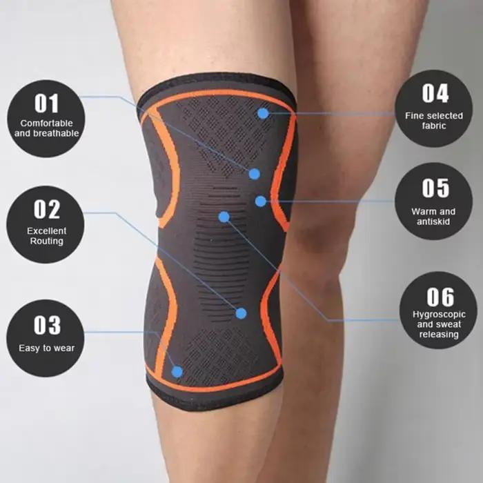 Manchon de compression respirant pour genou, attelle de genou, course à pied, levage, soutien pour l