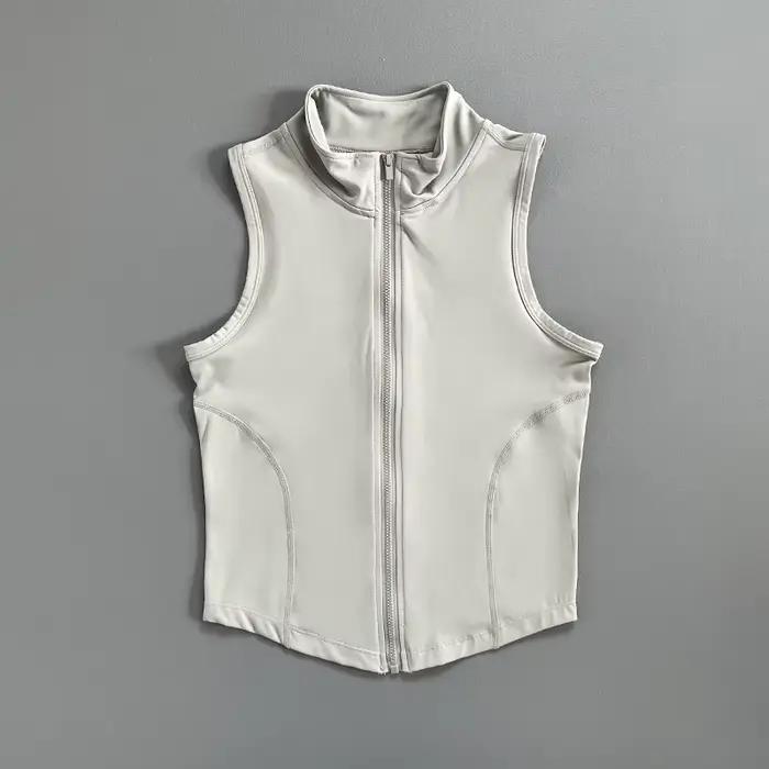 Gilet de sport sans manches, gilet à séchage rapide, haut court de sport pour femmes, gilet d'exerci