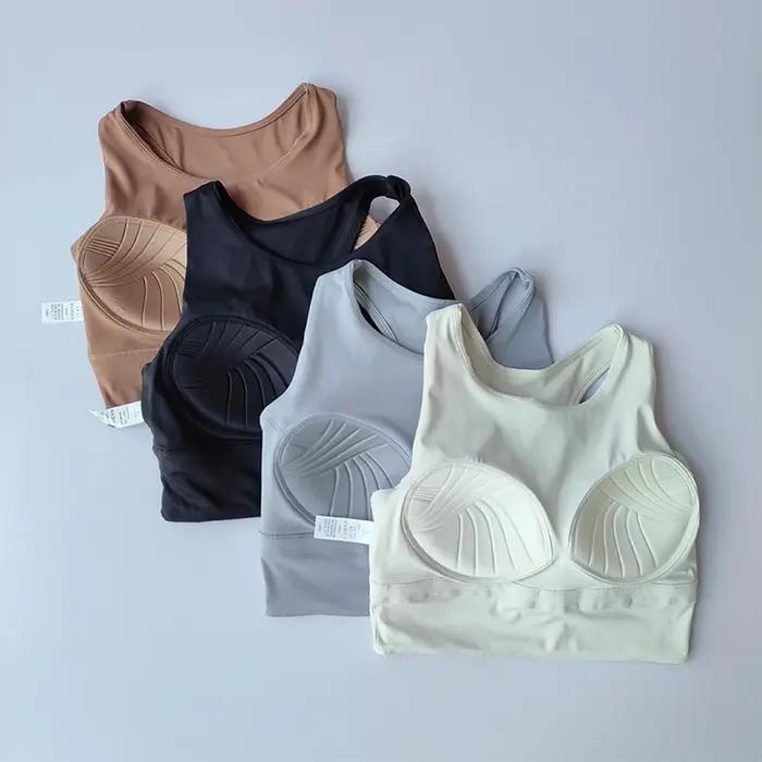 Gilet de sport Compact tout-en-un résistant aux chocs - Soutien-gorge Fitness été - Vêtements gymnastique respirant