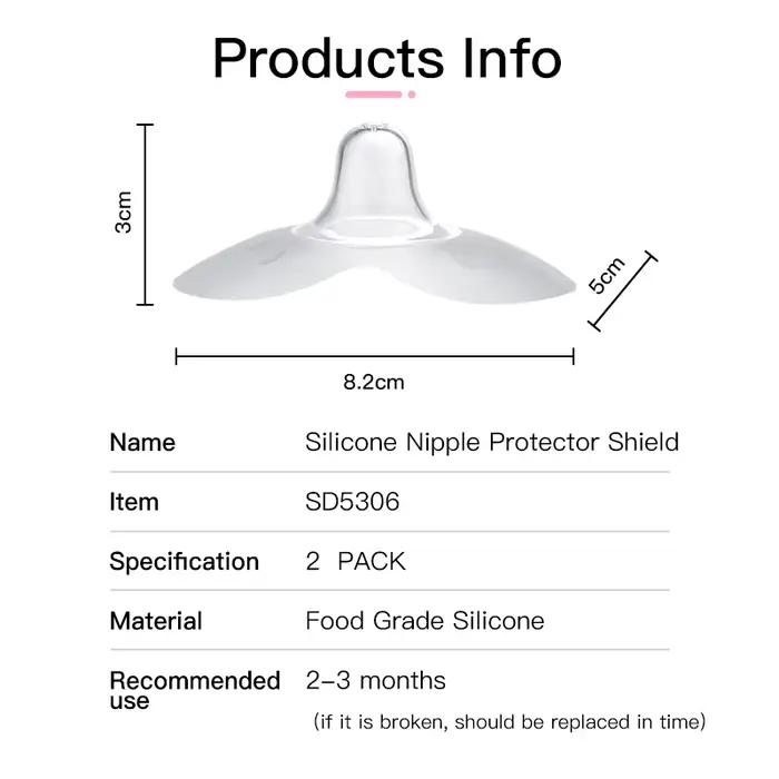 Bouclier d'allaitement Anti-morsure pour mère, 2 paquets, bouclier d'alimentation en Silicone papill