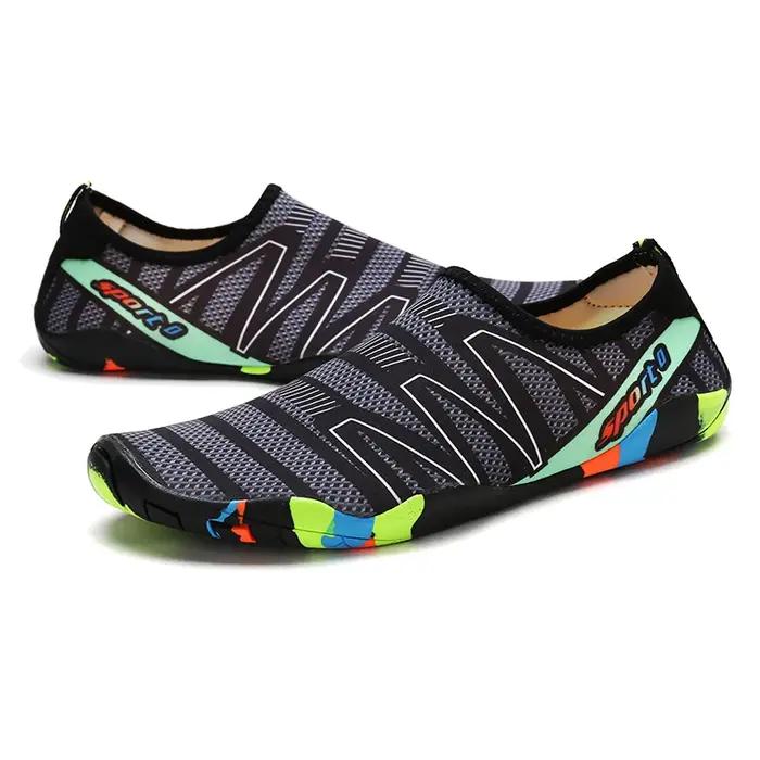 Chaussures d'eau de plage à séchage rapide, pantoufles de natation unisexes, pieds nus, surf en amon
