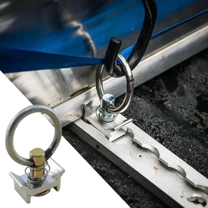 Rail de fixation en aluminium pour remorque type L sécurisation motos quads tracteurs motos tout-terrain transport sécurisé stable et durable