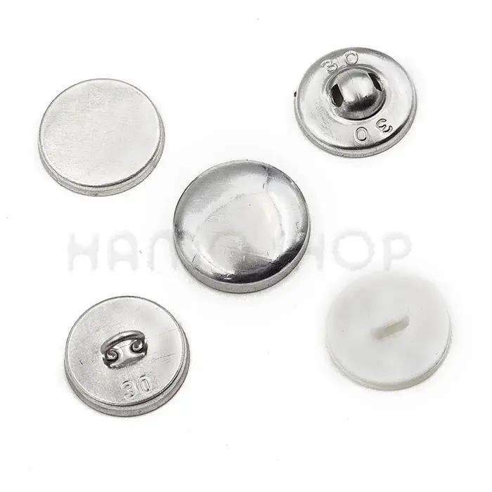 100 pièces ensembles/lot #16-60 bricolage boutons en tissu faits à la main forme de pain rond tissu