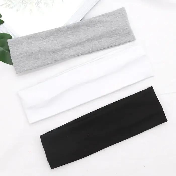 Bandaux élastiques de sport pour femmes bandes solides pour course à pied fitness yoga maquillage extensible accessoire pour cheveux