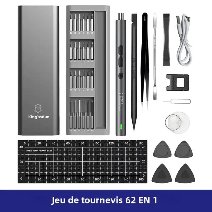 Jeu de tournevis électriques de précision 62/6 en 1