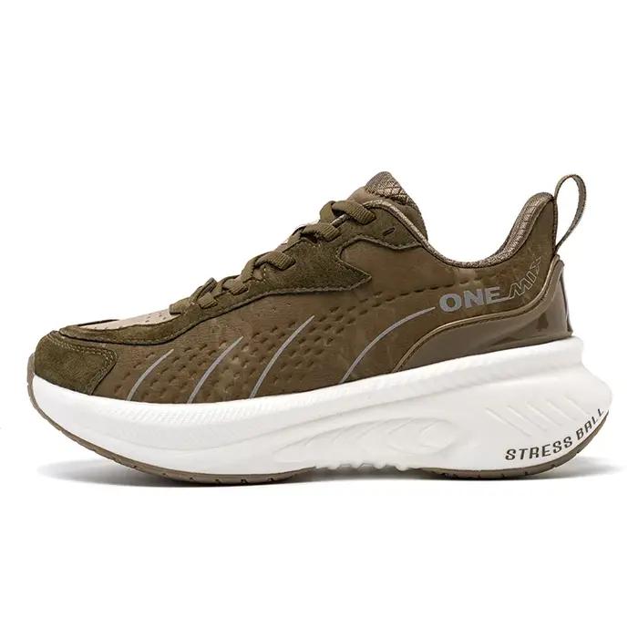 ONEMIX-Chaussures de course en cuir pour hommes et femmes, baskets de sport, de marche, d'entraîneme