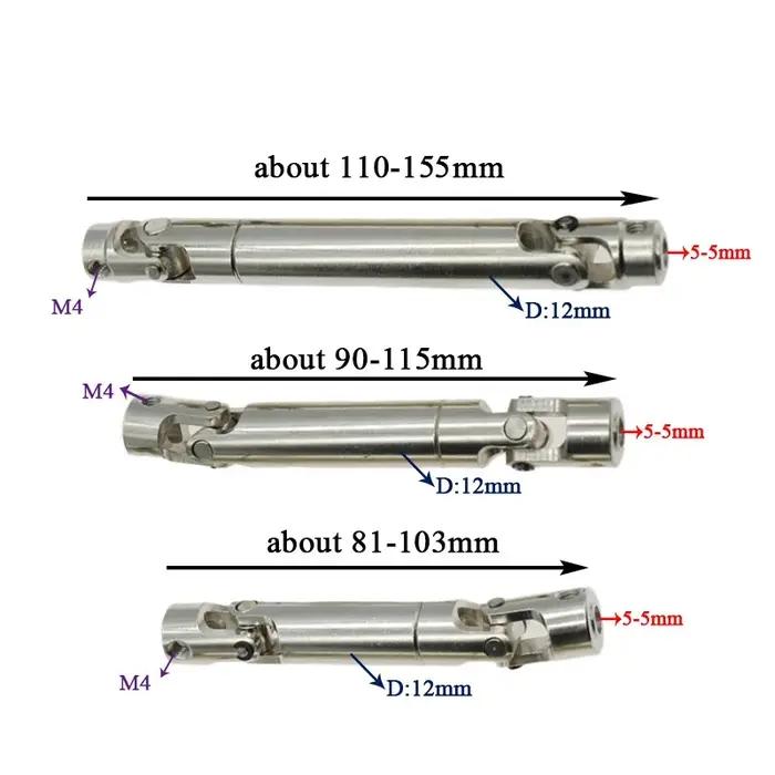 Arbre d'entraînement en métal M2 M4, 1 pièce, 2mm 3mm 4mm 5mm, arbre de transmission CVD pour voitur