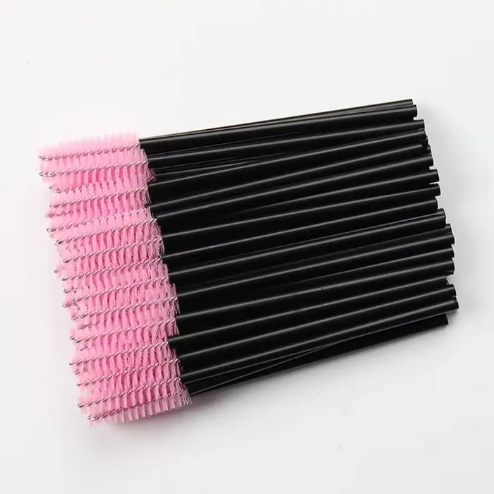 Pinceaux de maquillage jetables en cristal, 50 pièces, brosse à sourcils, poignée en diamant, applic