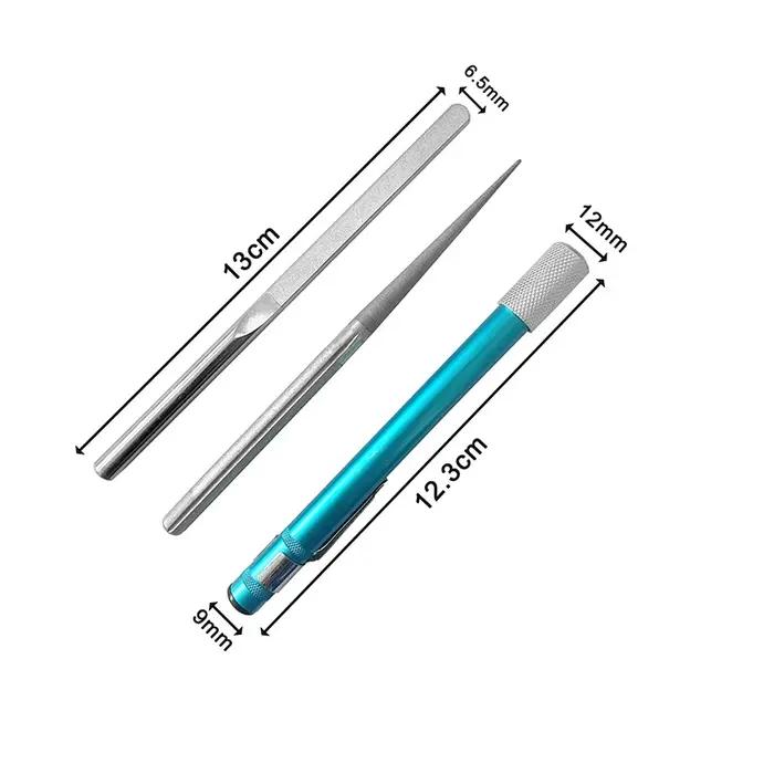 Pierre à aiguiser diamantée rétractable pour couteau, outil d'affûtage polyvalent, meule portable ex