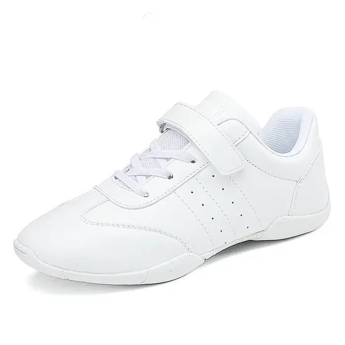 Chaussures de danse blanches pour cheerleading, pour tout-petits, jeunes filles, antidérapantes, bas