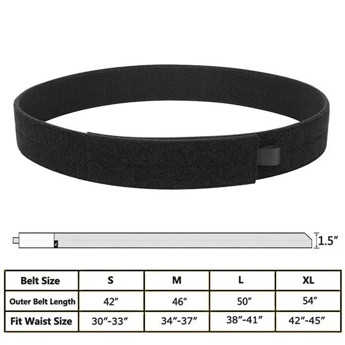 Ceinture Tactique Intérieure de 1,5 Pouce pour Hommes, Ceinture de Service Extérieure en Nylon pour