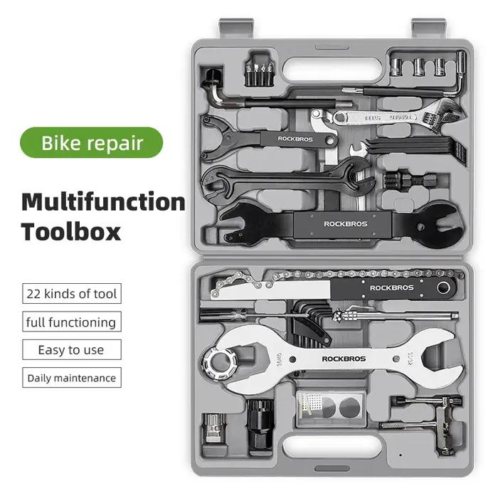 ROCKBROS – ensemble d'outils de vélo, boîte d'outils de cyclisme, vélo professionnel multifonction,