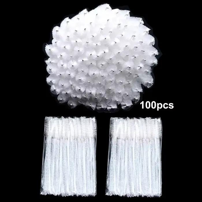Brosses à cils jetables, 100 pièces, bobines, Micro cils, baguettes de Mascara, peignes, vente en gr
