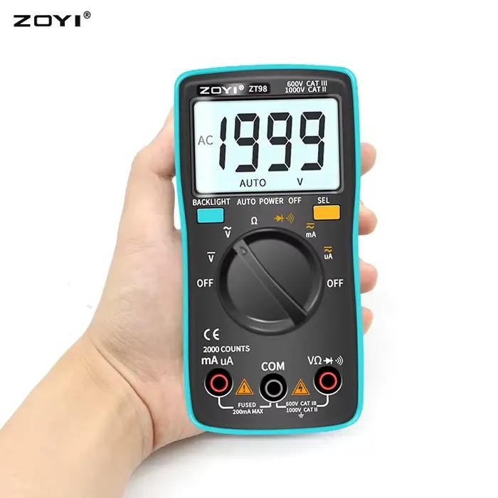 ZOYI multimètre numérique ampèremètre voltmètre résistance fréquence rétro-éclairage mètre tension D