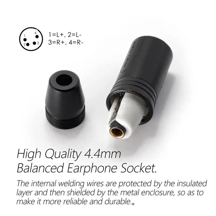 Adaptateur symétrique DDHIFI XLR44B XLR 4 broches à 4.4mm, appareils de bureau à appareils Audio ou
