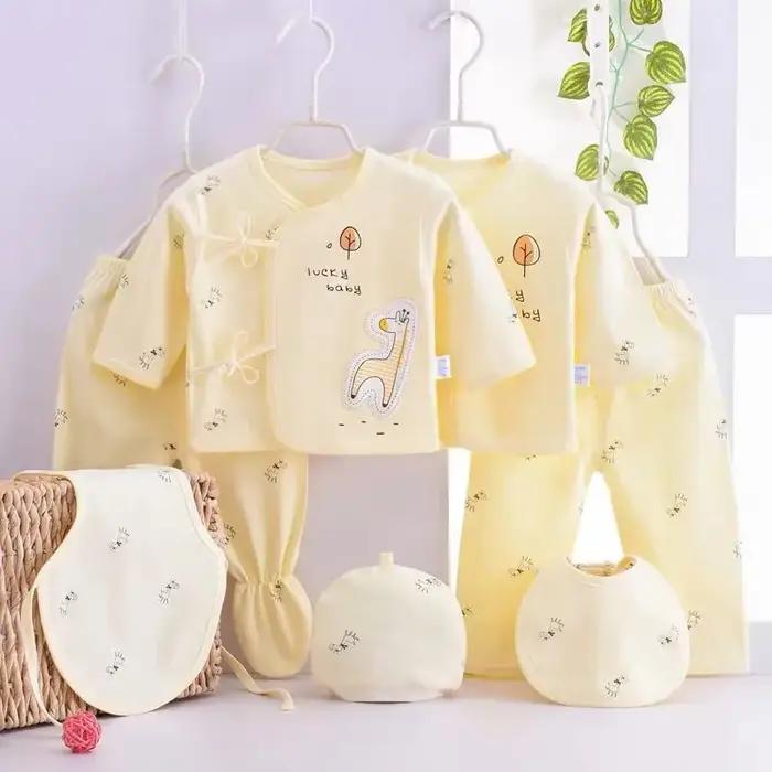 7 pièces printemps nouveau-né bébé trucs enfant en bas âge vêtements dessin animé mignon coton T-shi