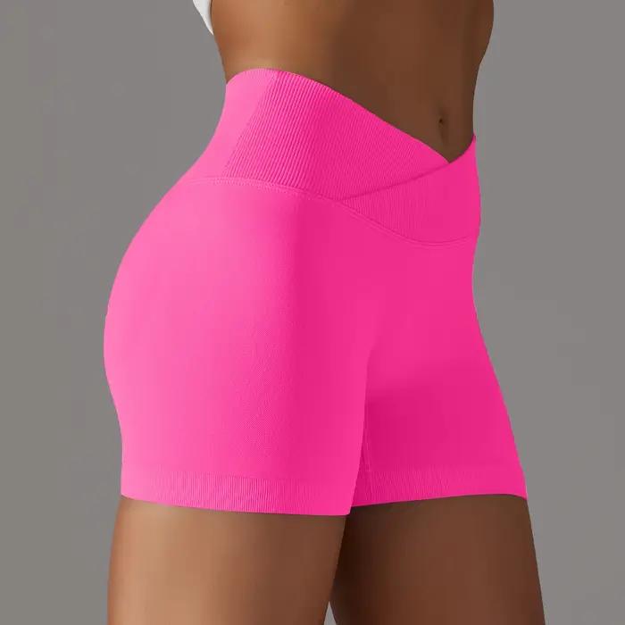 Pantalon d'été moulant en trois parties, taille V, pêche, levage des hanches, short de yoga taille h