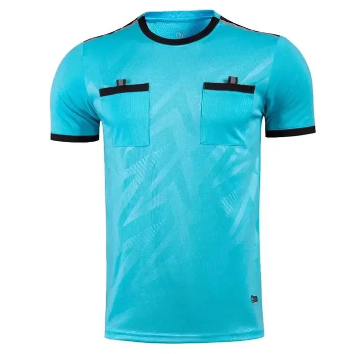 Uniformes d'arbitre professionnels pour hommes, maillots de football avec poches, chemise d'équipe à