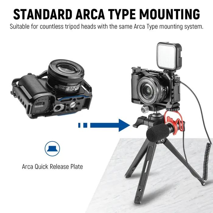 NEEWER Cage de caméra pour Sony ZV-E10 plate-forme de Cage de prise de vue vidéo en aluminium avec p