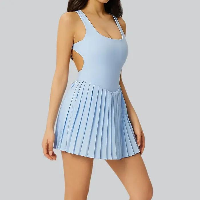 Combinaison de yoga pour femme, ensemble short, body, survêtement, tenue de sport, combishort, jupe